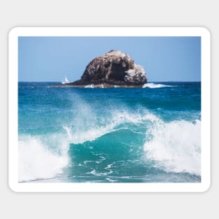 Big Wave Rock off of Pigeon Island Saint Lucia Sticker